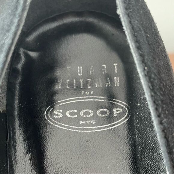 Stuart Weitzman Black Suede Peep-toe Heels - Picture 6 of 8